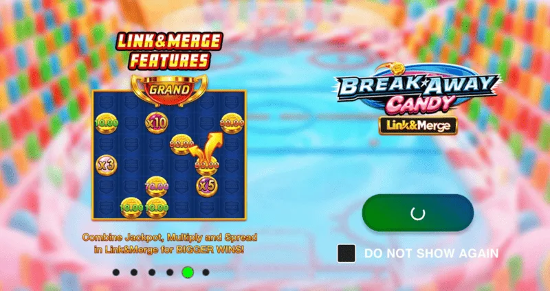 Break Away Candy – κύρια οθόνη με πλέγμα 6×6 και παίκτες χόκεϊ